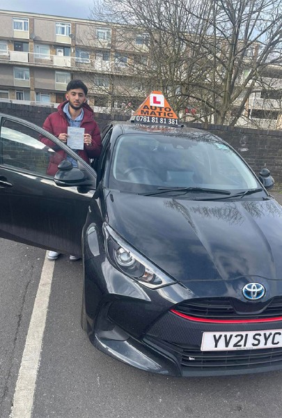 Happy student after passing driving test 1