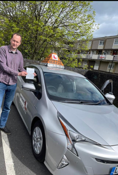 Happy student after passing driving test 15
