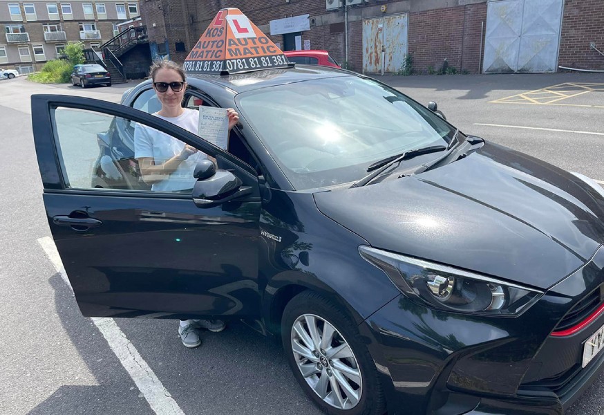 Happy student after passing driving test 2