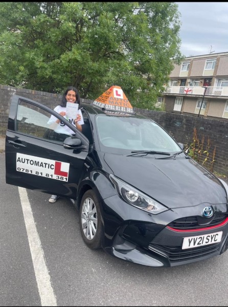 Happy student after passing driving test 21