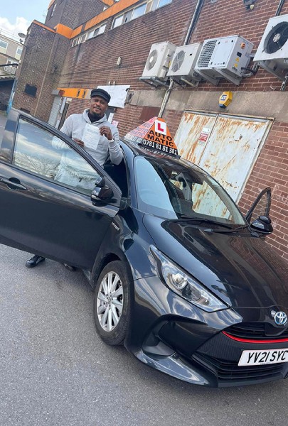 Happy student after passing driving test 3