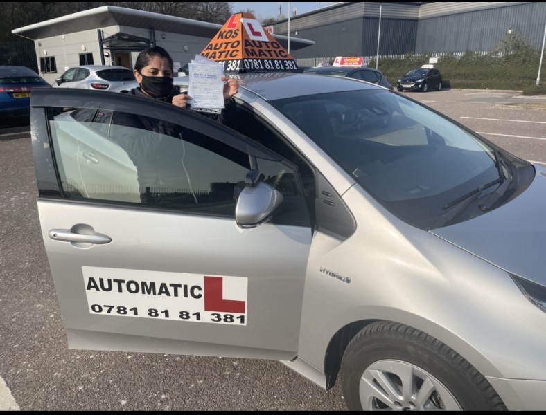 Happy student after passing driving test 5