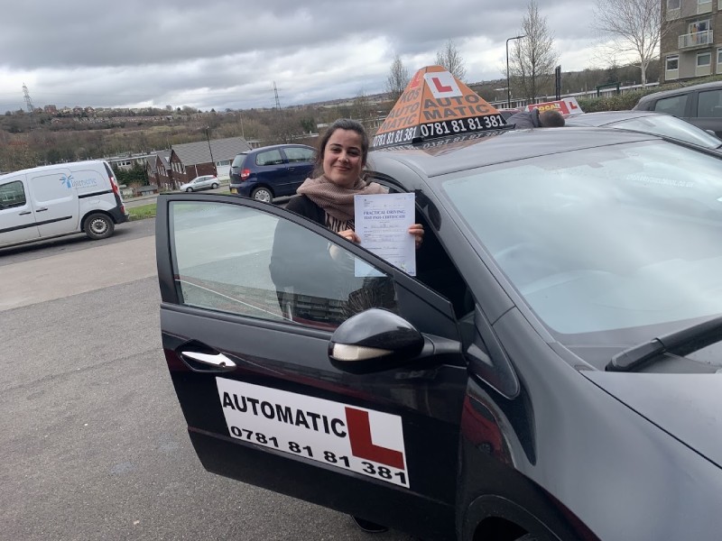 Happy student after passing driving test 9